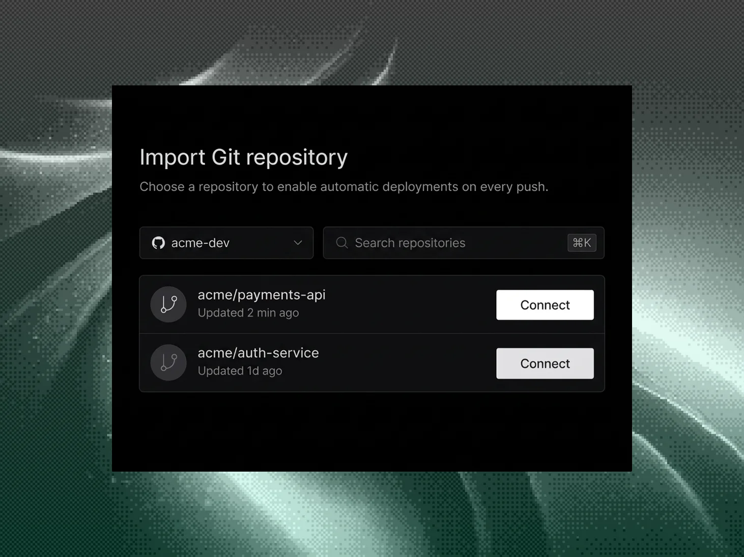 A screenshot of a web page with a black and green background.